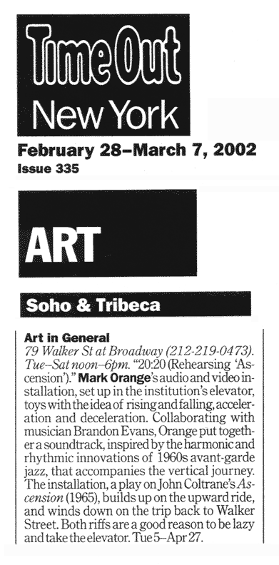 Time Out New York, February/March 2002